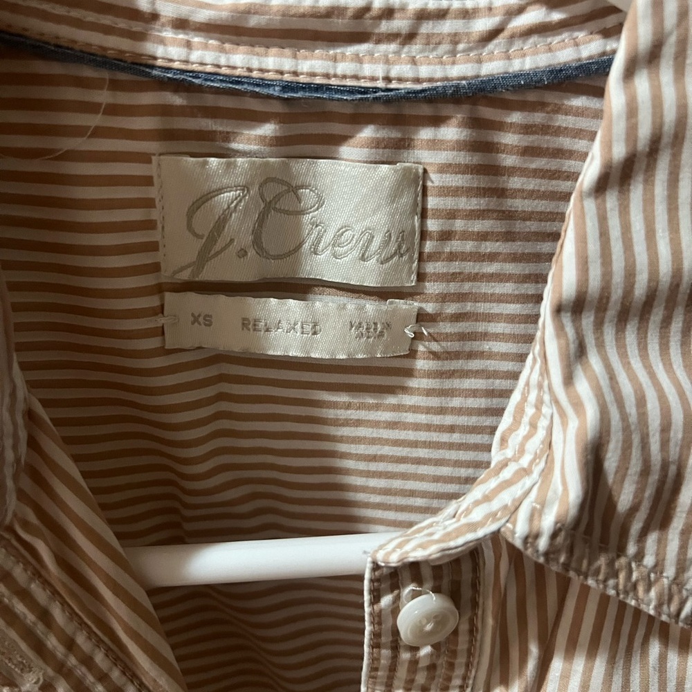J. Crew Women’s Tan Striped Shirt
